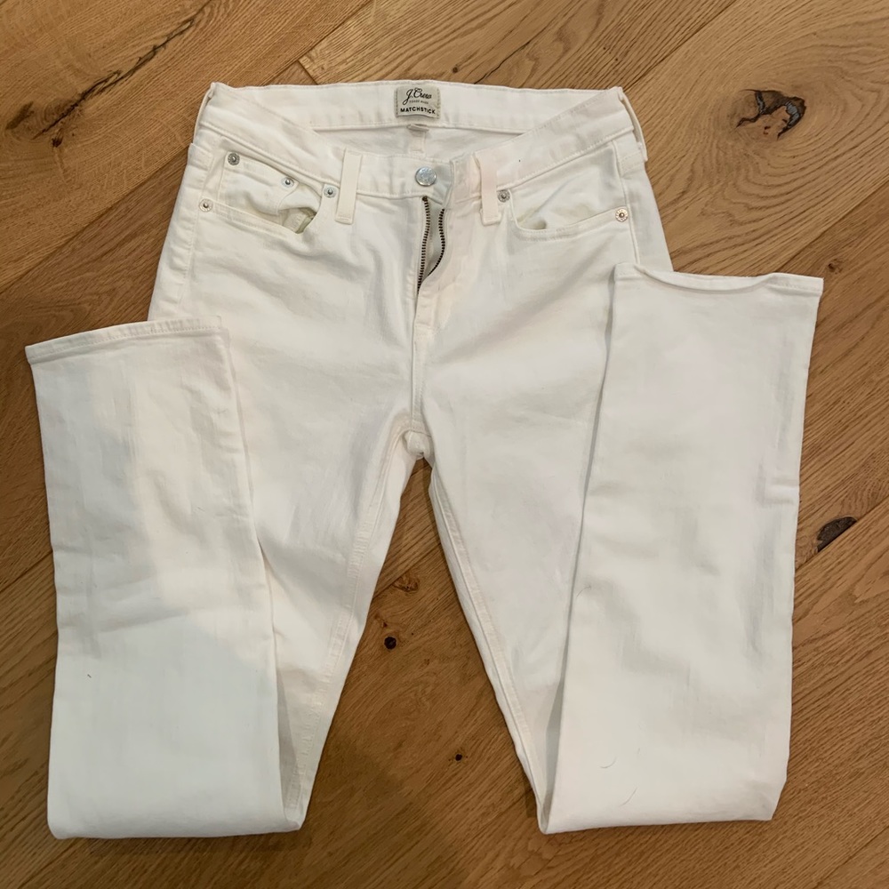 Jcrew Matchstick White denim 26